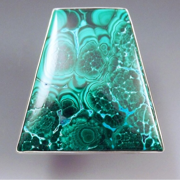 Patrician art Malachite and Chrysocolla Ring 8.75